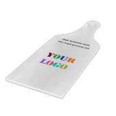 Aangepaste uw bedrijf Logo en tekst snijplank (Hoek)