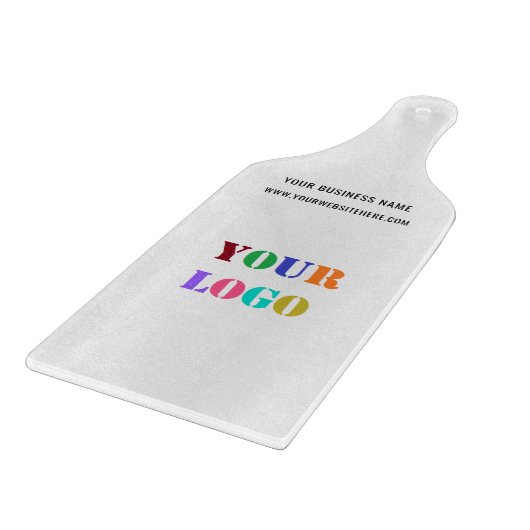 Aangepaste uw bedrijf Logo en tekst snijplank (Hoek)