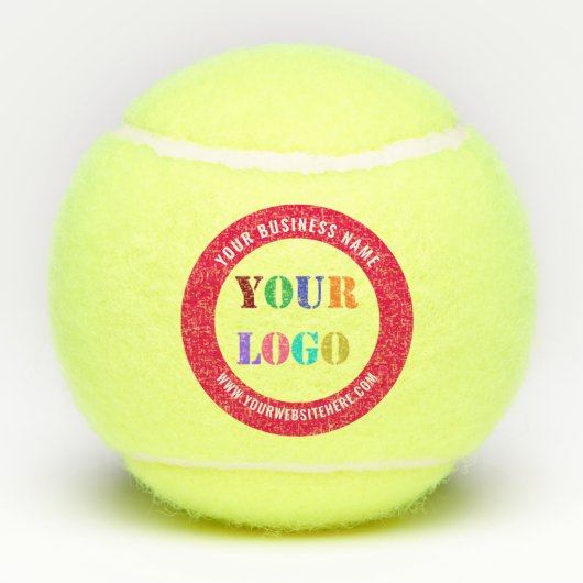 Aangepaste uw bedrijf Logo en tekst tennisballen (Achterkant)