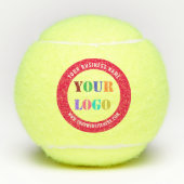 Aangepaste uw bedrijf Logo en tekst tennisballen (Voorkant)