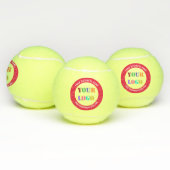 Aangepaste uw bedrijf Logo en tekst tennisballen (Multi)