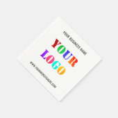 Aangepaste uw bedrijf Logo en tekst zakelijke serv Servet (Hoek)