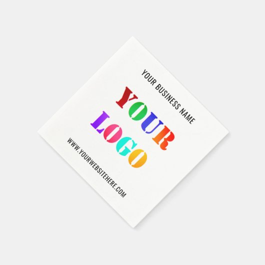 Aangepaste uw bedrijf Logo en tekst zakelijke serv Servet (Hoek)