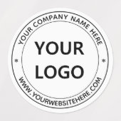 Aangepaste uw bedrijf Logo en tekstlabels Labels (Design 1)