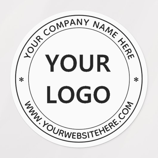 Aangepaste uw bedrijf Logo en tekstlabels Labels (Design 1)