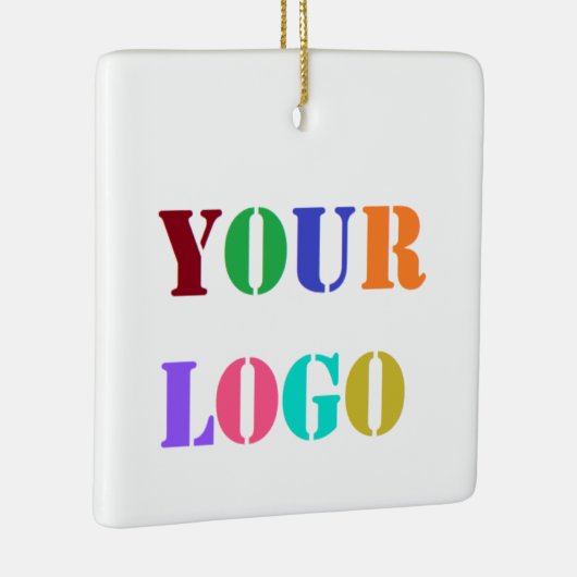 Aangepaste uw bedrijf Logo kerstversiering Keramisch Ornament (Rechts)