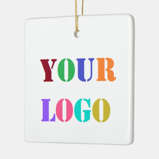 Aangepaste uw bedrijf Logo kerstversiering Keramisch Ornament (Links)