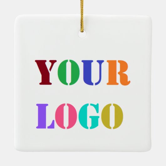 Aangepaste uw bedrijf Logo kerstversiering Keramisch Ornament (Achterkant)