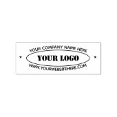 Aangepaste Uw Bedrijf Logo Naam Ovaal Rubber Stamp Rubberstempel (Afrduk)