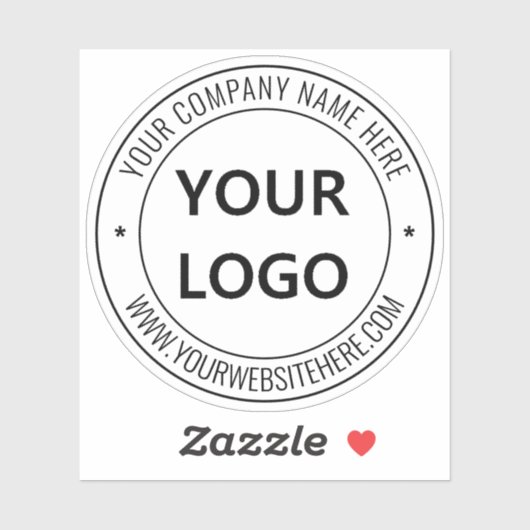 Aangepaste Uw Bedrijf Logo Naam Website Sticker (Vel)