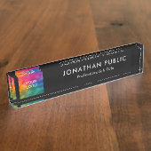 Aangepaste uw bedrijf Logo of Afbeelding hier Sjab Naambordje (Zijkant)