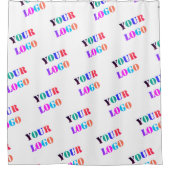 Aangepaste uw bedrijf Logo of foto douchegordijn (Voorkant)