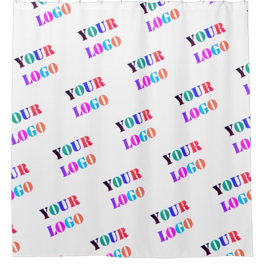 Aangepaste uw bedrijf Logo of foto douchegordijn (Voorkant)