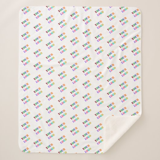 Aangepaste uw bedrijf Logo Sherpa Blanket Sjabloon Sherpa Deken (Voorkant)