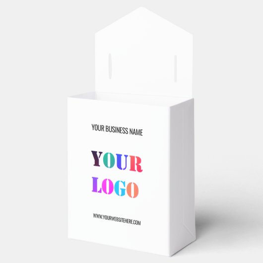 Aangepaste uw bedrijf Logo Tekst Business Gift Box Bedankdoosjes (Geopend)
