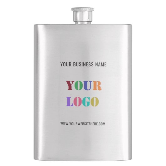 Aangepaste uw bedrijf Logo Tekst Business Gift Fla Flacon (Voorkant)
