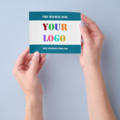 Aangepaste uw bedrijf Logo tekst flyer Kies kleure (Hand)