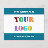 Aangepaste uw bedrijf Logo tekst flyer Kies kleure (Voorkant)