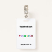 Aangepaste uw bedrijf Logo Tekst Naam Business Bad Badge (Achterkant met clip)