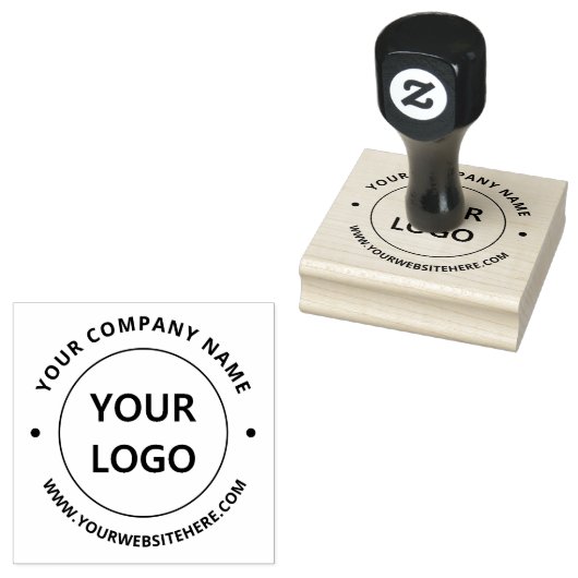 Aangepaste uw bedrijf Logo Tekst Ronde Rubber Stam Rubberstempel (Gestempeld)