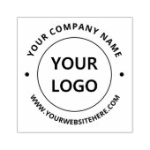 Aangepaste uw bedrijf Logo Tekst Ronde Rubber Stam Rubberstempel (Afrduk)