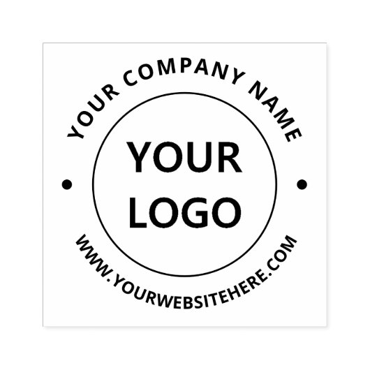 Aangepaste uw bedrijf Logo Tekst Ronde Rubber Stam Rubberstempel (Afrduk)