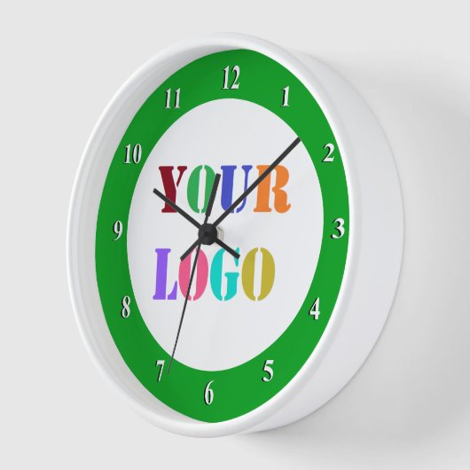 Aangepaste uw bedrijf Logo wandklok - Kies kleur (Hoek)