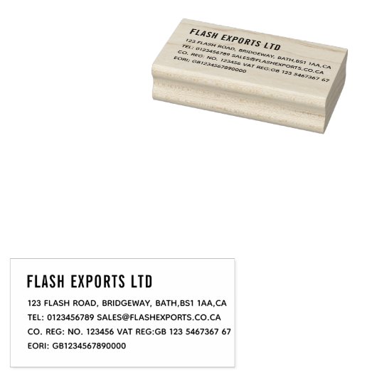 Aangepaste uw bedrijf rubberstempel (Gestempeld)