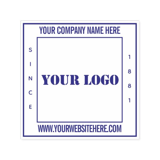 Aangepaste Uw Bedrijfsinformatie Scherpe Zelfinkts Zelfinktende Stempel (Design)