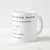 Aangepaste Uw Bedrijfsnaam Info Business Coffee Mo Grote Koffiekop (Voorkant rechts)