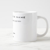 Aangepaste Uw Bedrijfsnaam Info Business Coffee Mo Grote Koffiekop (Rechts)