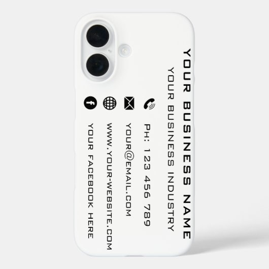 Aangepaste Uw Bedrijfsnaam Info Business iPhone Ca Case-Mate iPhone Case (Achterkant)