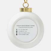 Aangepaste Uw Bedrijfsnaam Info Kerst Ornament (Voorkant)