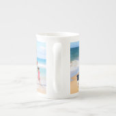 Aangepaste Uw Familie Foto Collage Bone China Mok (Achterkant)