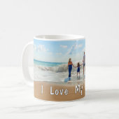 Aangepaste Uw Familie Foto Mok Gift met Tekst (Voorkant links)