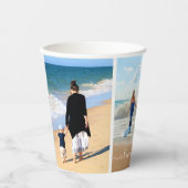 Aangepaste uw familie foto tekst collage papier be papieren bekers (Voorkant)