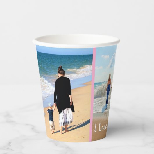 Aangepaste uw familie fotocollage papieren bekers (Voorkant)