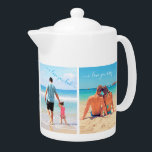 Aangepaste uw familie fotocollage theepot met teks<br><div class="desc">vs met aangepaste fotocollage Family Love gepersonaliseerde tekst - moeder / vader / Kinderen / ouders / paar - moderne aangepaste foto's uniek uw eigen ontwerp - speciale familie / vrienden of persoonlijke theepot cadeau - voeg uw foto's en tekst - naam / favoriete achtergrond - elementen en tekstkleuren /...</div>