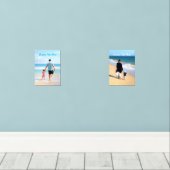 Aangepaste uw favoriete foto en tekst Wall Art Set (Houten vloer)