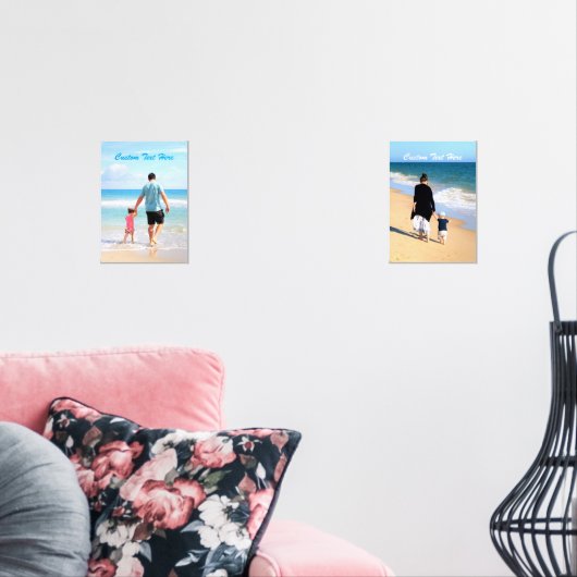 Aangepaste uw favoriete foto en tekst Wall Art Set (Woonkamer)