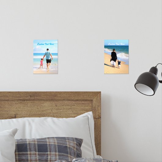 Aangepaste uw favoriete foto en tekst Wall Art Set (Slaapkamer)