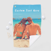 Aangepaste uw favoriete foto Golf handdoek met tek (Insitu)