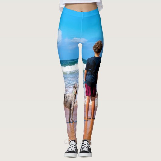 Aangepaste uw favoriete foto-Leggings Leggings (Voorkant)