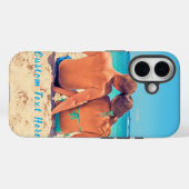 Aangepaste uw favoriete foto met tekst iPhone Case (Achterkant (horizontaal))