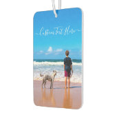 Aangepaste Uw Foto Auto Luchtverfrisser met Tekst (Links)