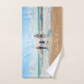 Aangepaste Uw Foto Badhanddoek Set met Tekst Bad Handdoek (Handdoek)