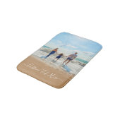 Aangepaste uw foto badmat met tekst (Gekanteld)