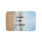 Aangepaste uw foto badmat met tekst (Voorkant)