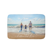 Aangepaste uw foto badmat met tekst (Voorkant)