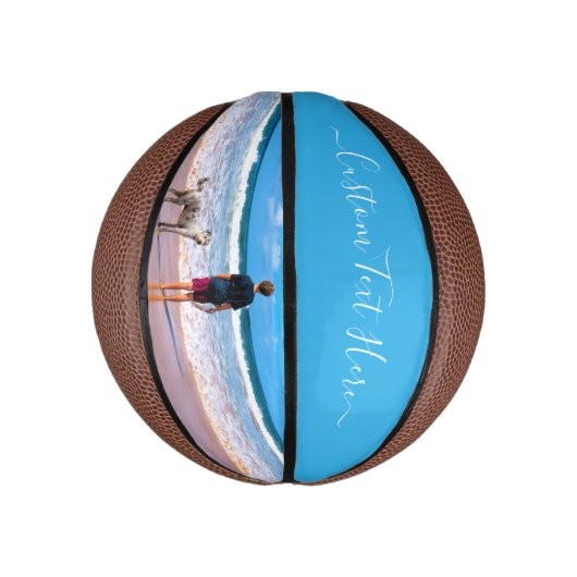 Aangepaste uw foto basketbal cadeau met tekst (Verticaal)